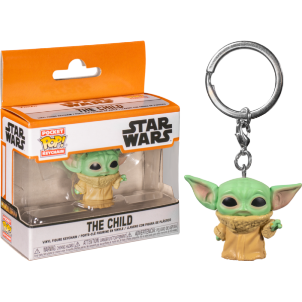 Μπρελόκ Funko Pocket POP! Star Wars The Mandalorian - The Child with Cup (Grogu)