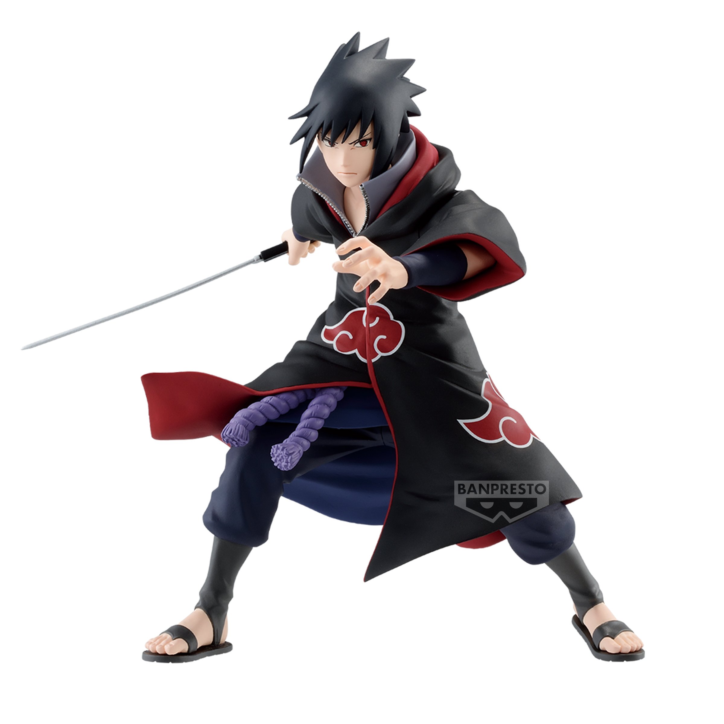 Naruto Shippuden - Banpresto Vibration Stars - Uchiha Sasuke (Akatsuki) Figure (15cm) (89812)