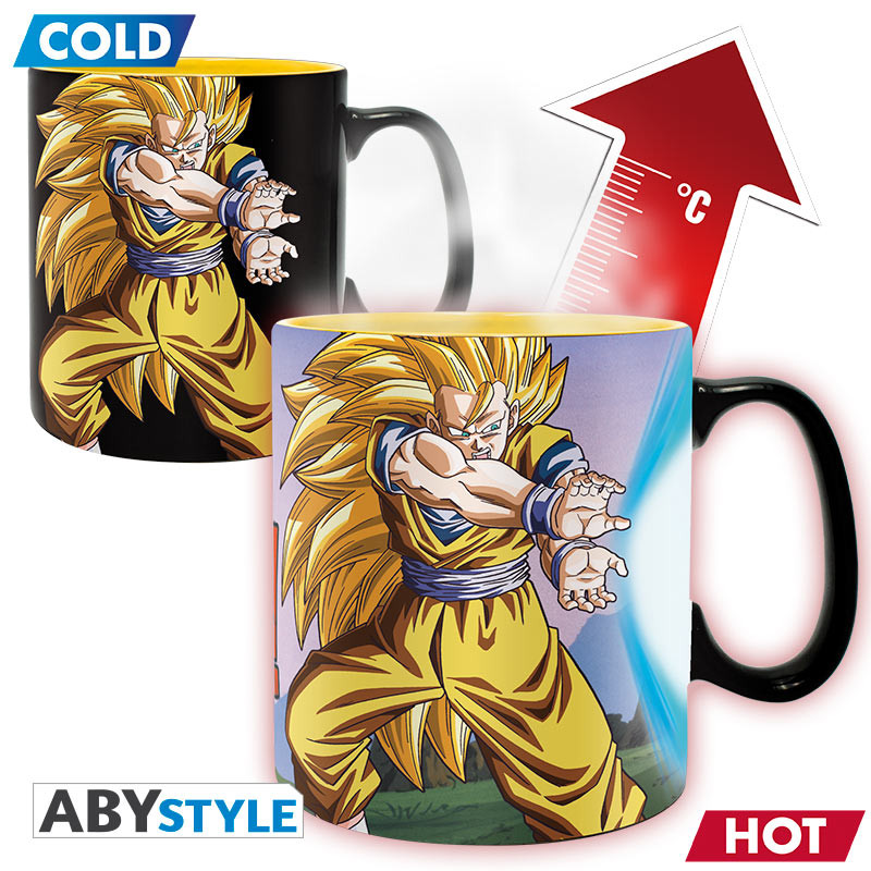 Mug Heat Change Dragon Ball Son Goku Super Saiyan 3 Kamehameha 460ml