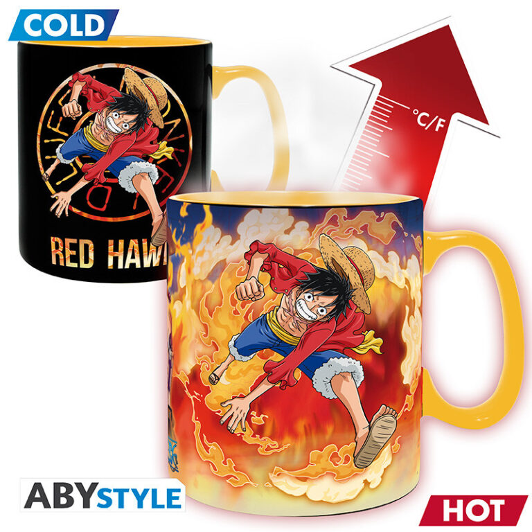 Mug Heat Change One Piece - Luffy & Sabo (460ml)