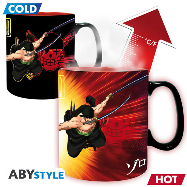 Mug Heat Change One Piece - Zoro & Sanji (460ml)