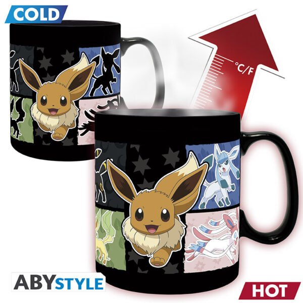 Mug Heat Change Pokemon Eevee and Eevelutions 460ml