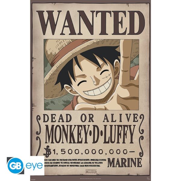 One Piece - Wanted Poster Monkey D. Luffy - Αφίσα 61x91