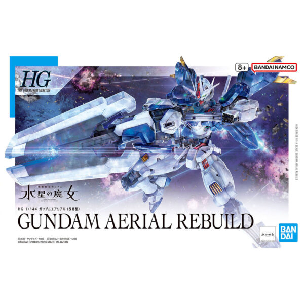 Gundam The Witch From Mercury - High Grade Gunpla Model Kit Gundam Aerial Rebuild (1-144)