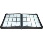 Ultra Pro Vivid Black 12-Pocket Zippered Binder Opened