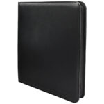 Ultra Pro Vivid Black 12-Pocket Zippered Binder Side