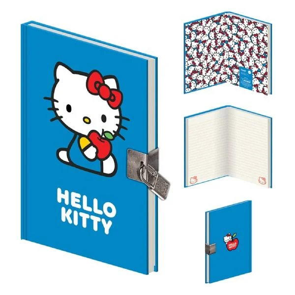 Σημειωματάριο Δετό Hello Kitty Notebook με Κλειδαριά