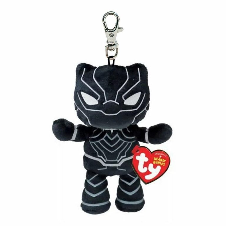 Λούτρινο Μπρελόκ TY Beanie Babies - Marvel Black Panther (13cm)