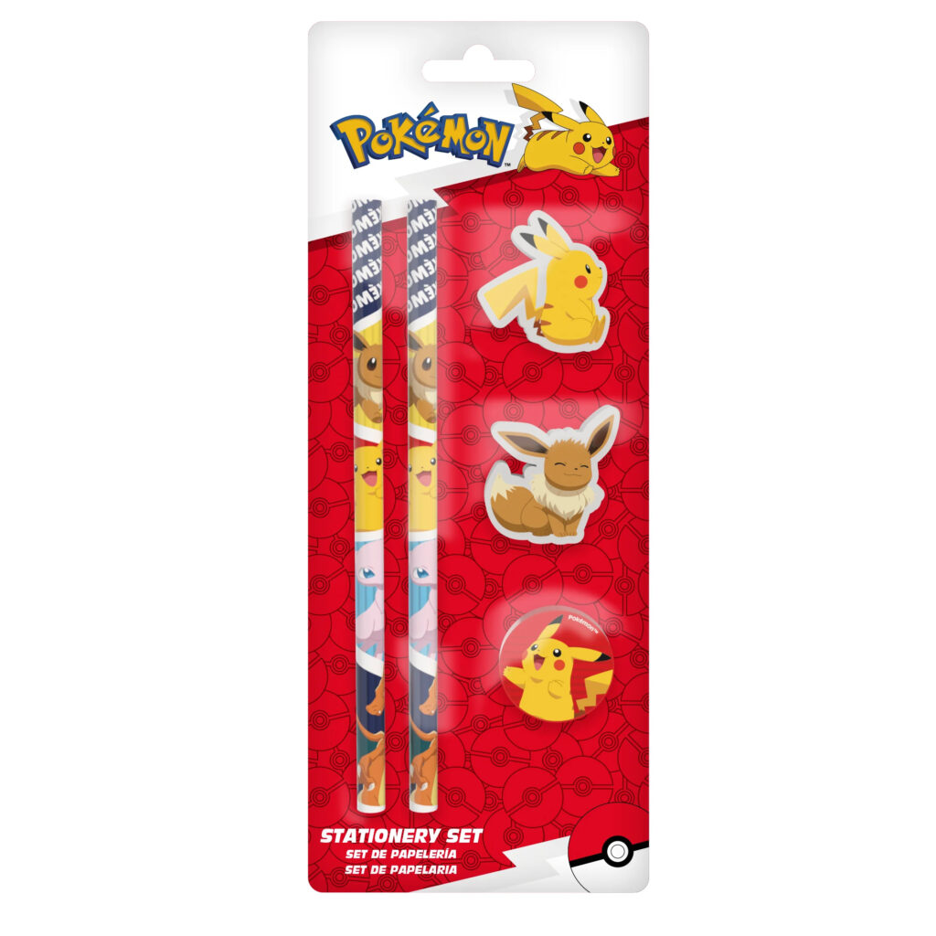 Σετ Γραφής Pokemon - Pikachu and Eevee School Set (5 Τεμάχια)